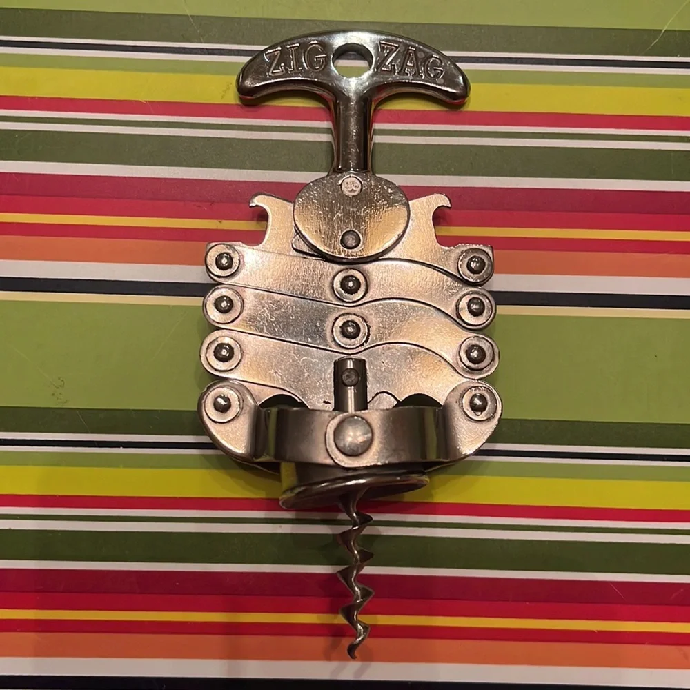 VERY RARE Zig Zag France vintage expandable corkscrew barware wine opener VGUC